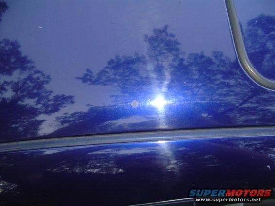 passenger side roof... weird spot... hasnt rusted or changed at all since i bought the car.