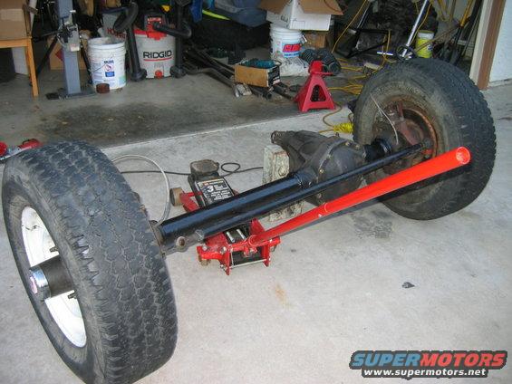 img_3107.jpg swapped the center link (note: tie rod is too short) and getting ready to weld on C-bushing wedges