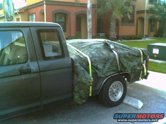Gettin her ready for a road trip. I got some funny looks from this one.