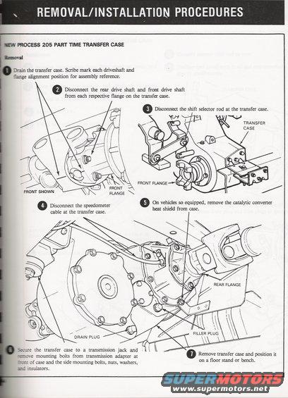 instructions/drawing NP205 removal