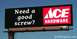 2005 BMW 3 Series - Billboard advertising Ace Hardware with the question 'Need a good screw?'