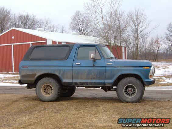 Blue 1979 Ford Bronco side view