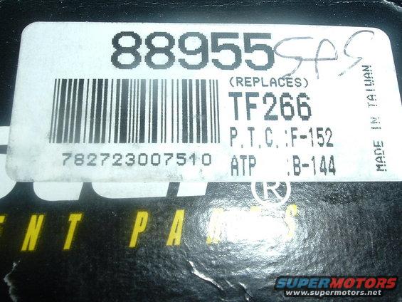 Here is the Part Number for the "PartsMaster" Transmission Filter for the Ford 4R70W tranny.  The inlet nipple is too short.