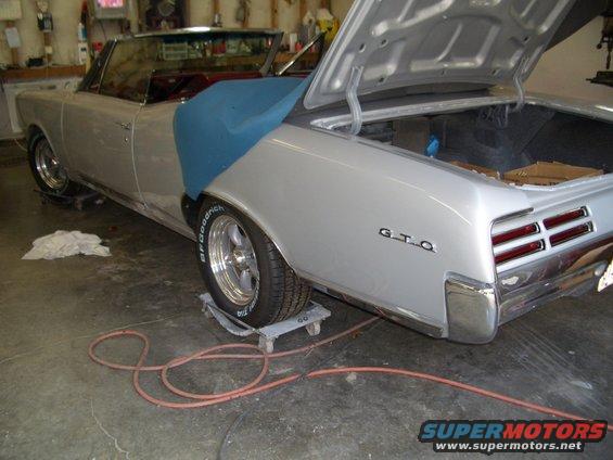 1967 Pontiac GTO convertible rear quarter panel with GTO badging