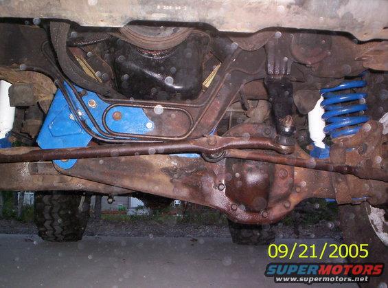 Undercarriage view showing suspension components and differential. Date stamp reads 09/21/2005