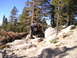 1989 Ford Bronco - A red Jeep Wrangler tackles a challenging rocky path during an off-road excursion.