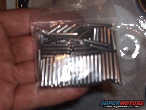 Bag of metal pins, likely for a transfer case rebuild
