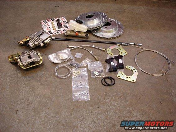 pic6.jpg Parts and pieces.  All for the rear end, except for the master cylinder and proportion valve, of course.  Rear kit part# is 4262036.