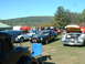 1978 Ford Mustang II - Multiple classic cars are parked on a grassy field under a clear blue sky.