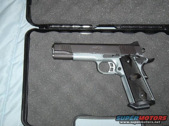 Kimber 1911 pistol in a case