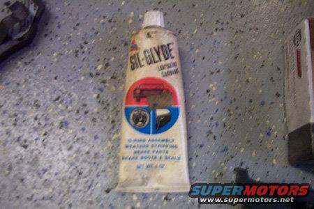 Tube of Sil-Glyde lubricating compound with instructions for O-ring assembly, weather stripping, brake parts, and brake boots & seals