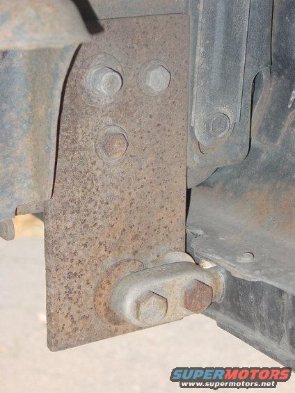 View from the outside of the frame rail on the pass side.  Looks clean and they work great.