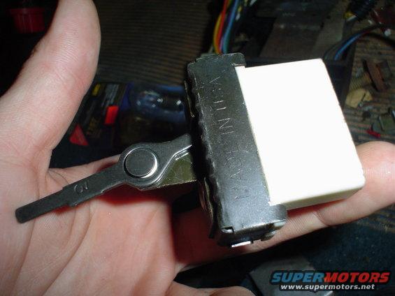 Ignition switch with key, 'MADE IN USA' visible