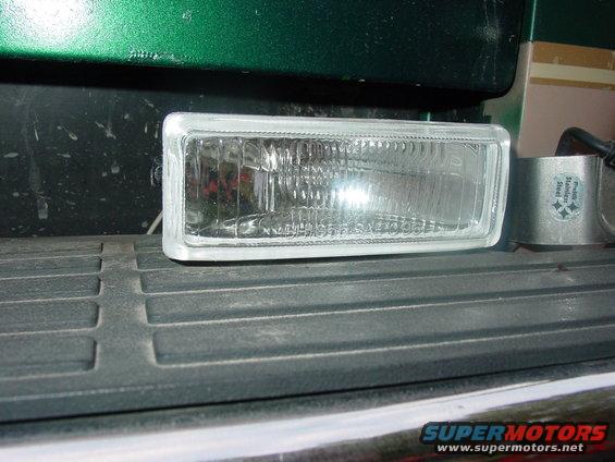 Additional back up lights mounted to the bumper and under the tailgate and out of the way.