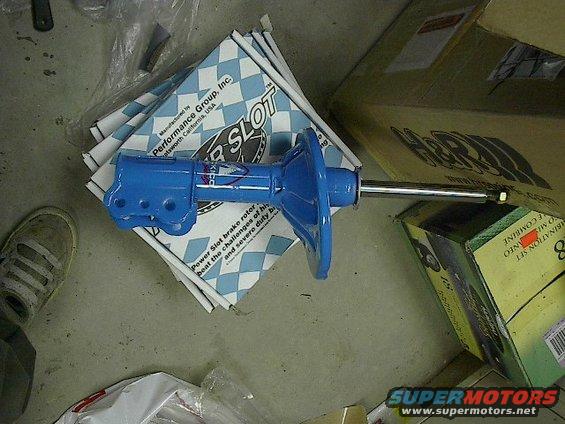 Blue performance strut on box with 'Power Slot' branding