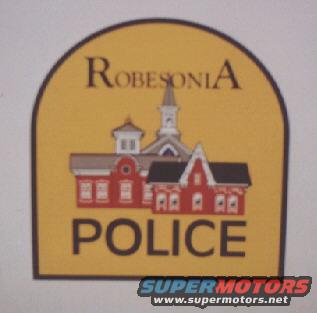 Robesonia Police logo with buildings and "POLICE" text