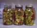 1987 Toyota 4Runner - Jars filled with pickled vegetables, including cauliflower, peppers, and cucumbers, sit on a kitchen counter.