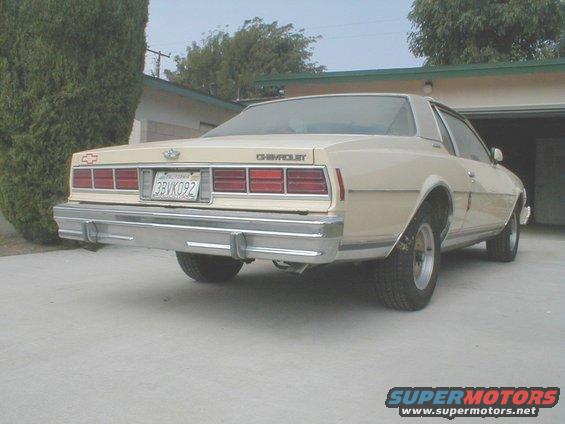 1978 Chevrolet Caprice rear view, beige paint, chrome bumper, California license plate 3BVKO92
