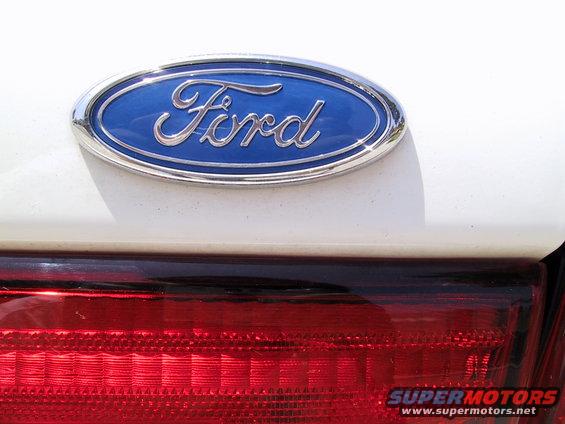 Ford emblem above a red taillight