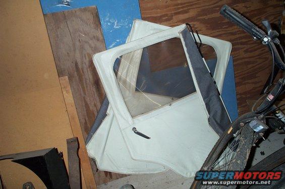 White soft top doors with clear windows
