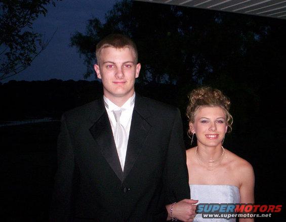 Here's me and Kaitlin on my porch on the night of Prom...

Red eye's the bitch!