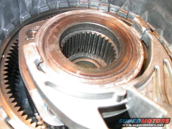 Here's a pic of the completely worn out shifter fork and shift collar hub.   Both of these were in the rebuild kit.
