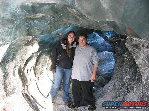 Me and Kris standing in the cave.