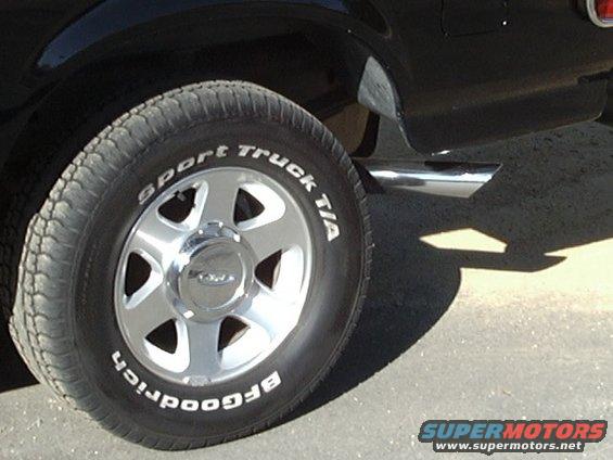 Those are my new rear tires with the dual 3 1/4 bologna cut tips