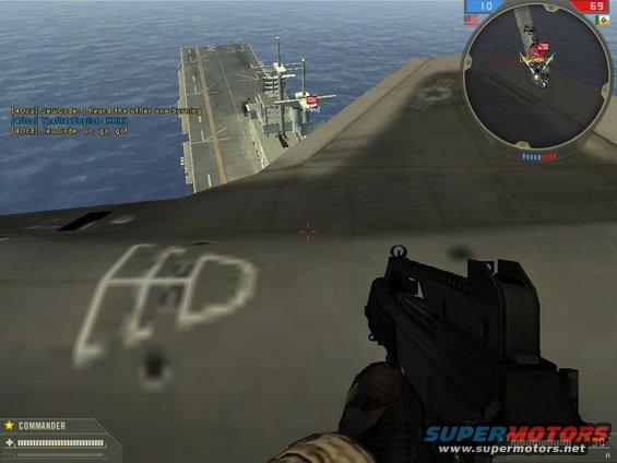 Standing on the F15 while it hovers