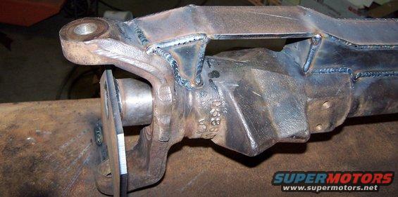Welded differential housing with visible casting numbers