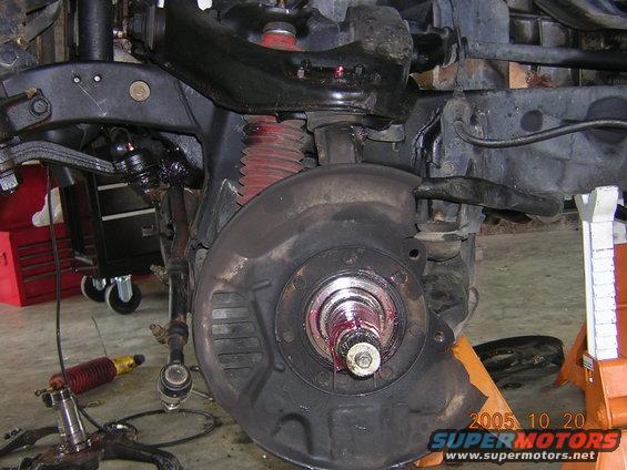 remove the hub and rotor assembly brakes and then you are to this stage