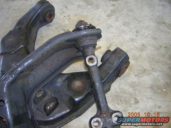 remove the control arms notice the wear and tear