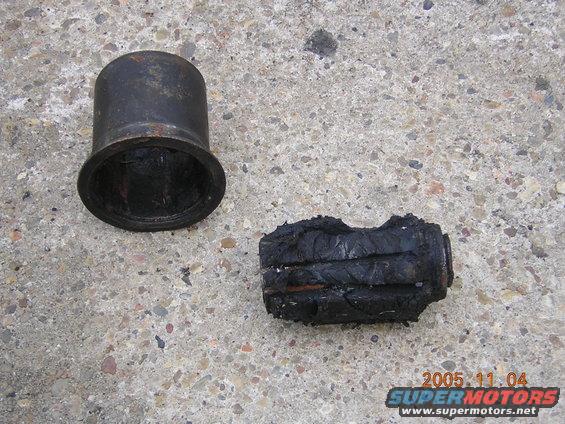 press the bushings out and now the restoration process

mine were shot but a simple strong fix is ahead