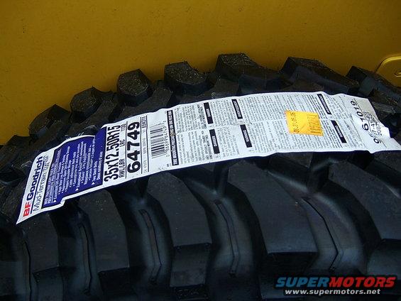 BFGoodrich Mud-Terrain T/A tires with size 35x12.50R15