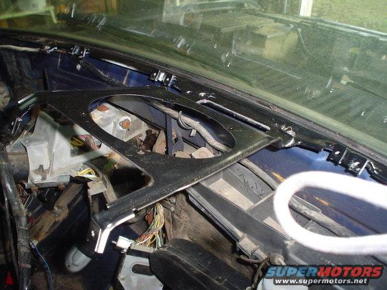 1984 Ford Bronco dashboard with wiring exposed during rebuild