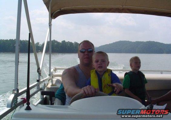 People on a boat on a lake
