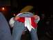 1996 Ford Probe - A person wearing a costume bends over, showing off their jeans and a red and white fabric piece.