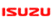 Red Isuzu logo on a white background