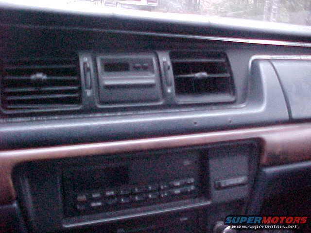 Interior dashboard with air vents and radio