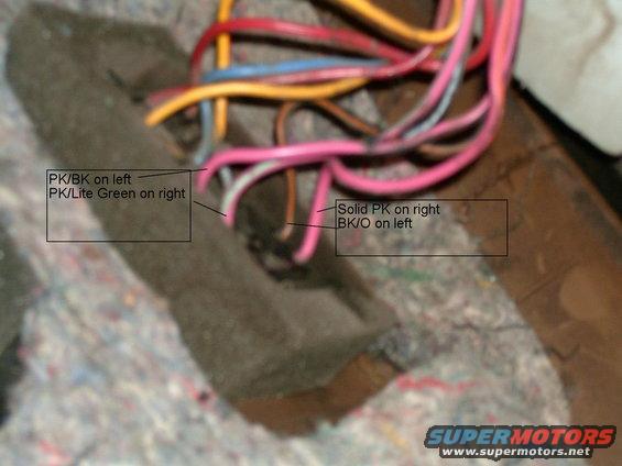 Here is a shot of the wiring inside the passenger door for the locks. Sorry the clarity isn't better but it should be sufficient to identify wire colors.