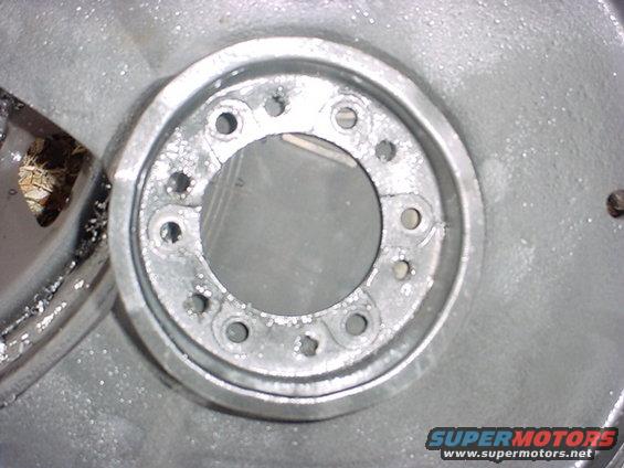 Redrilled caliper bracket holes