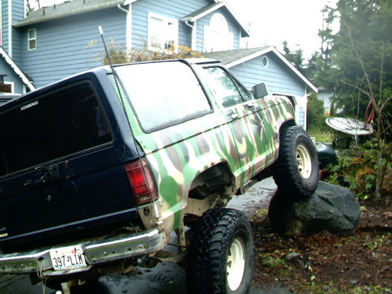 from the rear