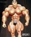 1994 Ford Bronco - A bodybuilder with exaggerated musculature stands on a stage.