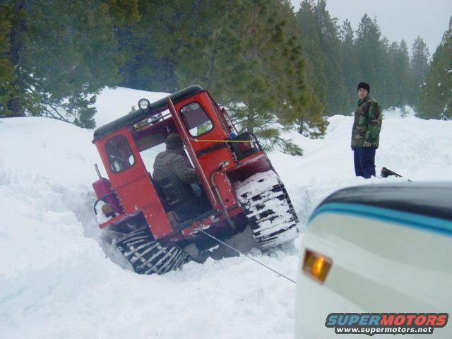 stuck snow cat