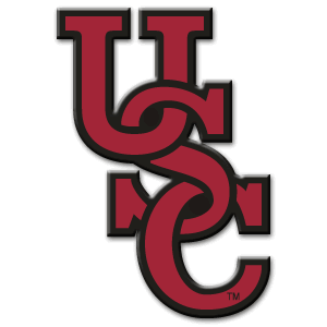 USC logo, maroon and black