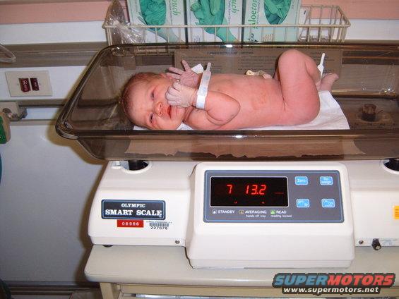 Anjolie on the weight scale