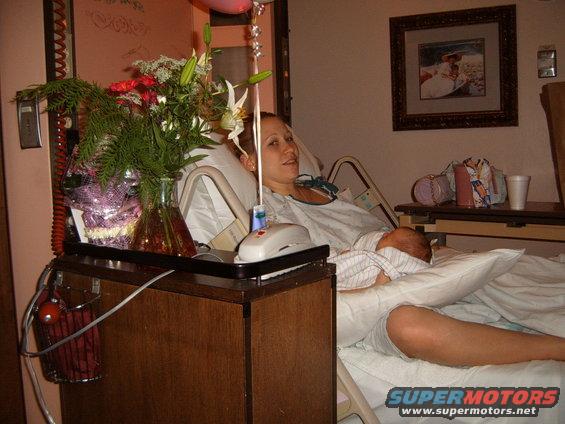 mommy and anjolie resting