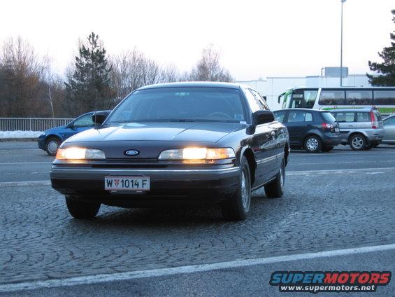 Dark 1992 Ford Crown Victoria front view with license plate W 1014 F