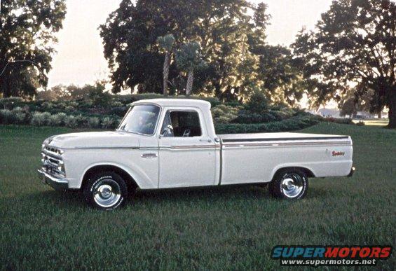 1966 Ford F-100 pickup truck parked on grass