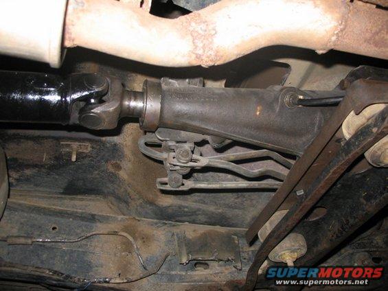 Driveshaft and exhaust system underside view